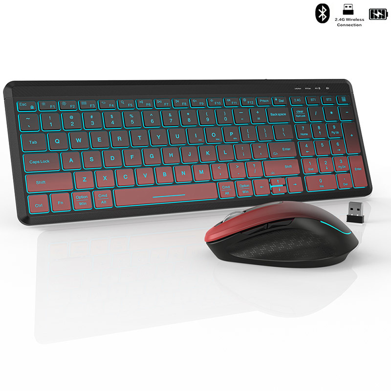Gaming Keyboard And Mouse Wireless - Бесшумная беспроводная клавиатура и мышь с
