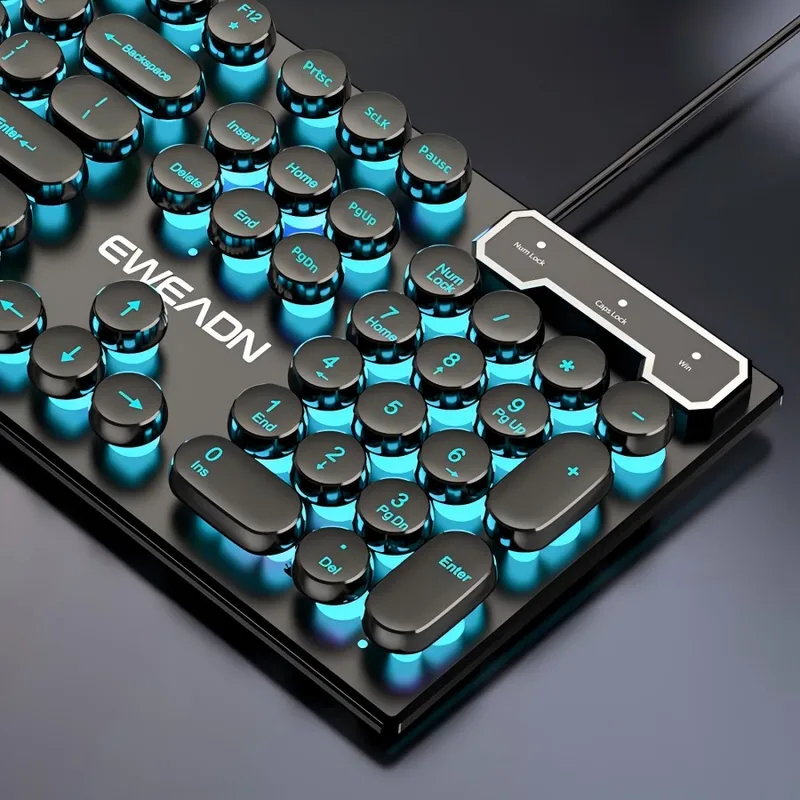 Gaming Keyboard And Mouse Wireless - Ретро-панк набор клавиатуры и мыши с