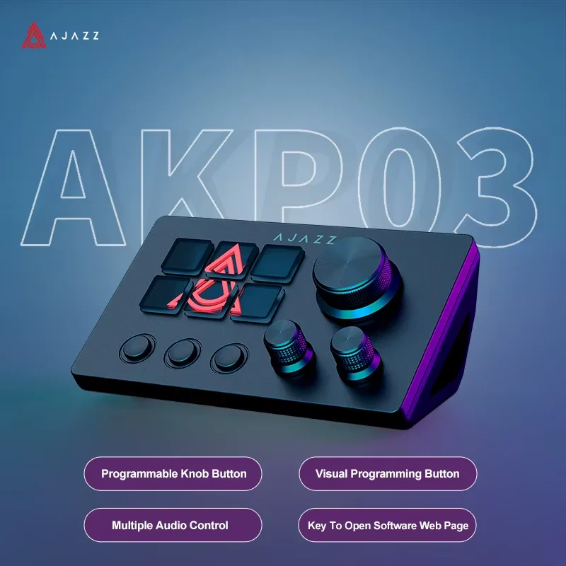 Gaming Keyboard 1 Hand - Настольный контроллер-панель Ajazz AKP03E/153E: программируемая мини-клавиатура