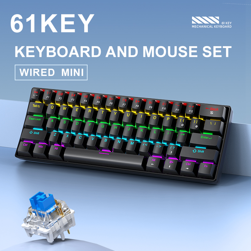 Мини-механическая клавиатура A – обзор и цена Keyboard Gaming Blue Switch