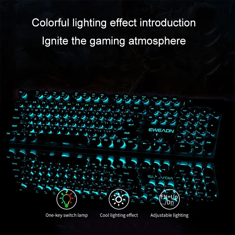 Ретро-панк набор клавиатуры и  – обзор и цена Gaming Keyboard And Mouse Wireless