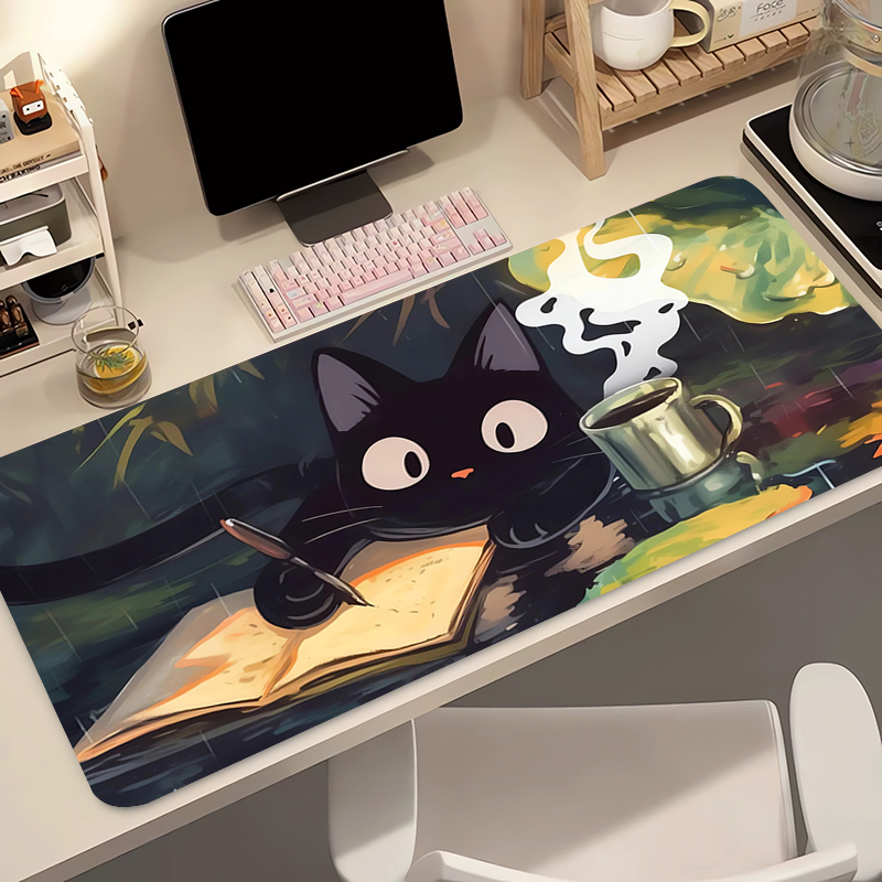 Kawaii Black Cat Силиконовый м – обзор и цена Gaming Keyboard And Mouse Pad
